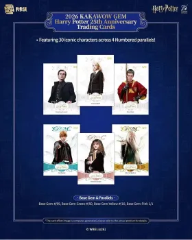 KAKAWOW - 2026 GEM Harry Potter 25th Anniversary Trading Cards Box (10 Cards) - EN